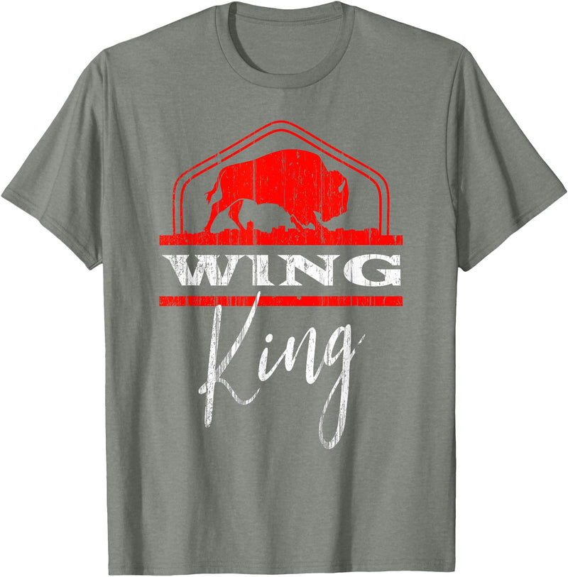 Nickel City Tailgate Gear Buffalo Wing King Legend T-Shirt - Olive Heather