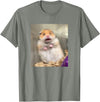 Scared Hamster Meme Funny Pet Owner Dank Trendy T-Shirt - Olive Heather
