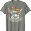 Cinco De Mayo Fiesta Moo Tees Vintage Highland Cow Cinco De Mayo Funny Retro Fiesta Design T-Shirt - Olive Heather