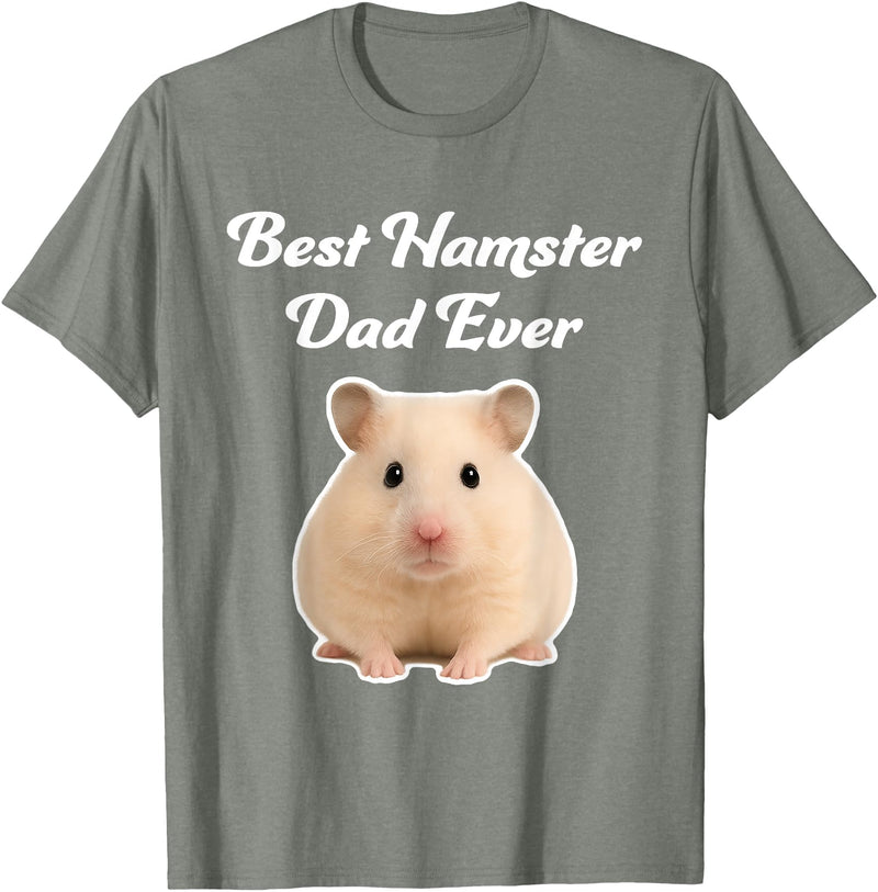 Best Hamster Dad Ever - Hamsters T-Shirt - Olive Heather