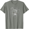 Funny Cute Bear Wild Black Animal Lover Theme Bear Lover Head Portrait black background Theme Animal T-Shirt - Olive Heather
