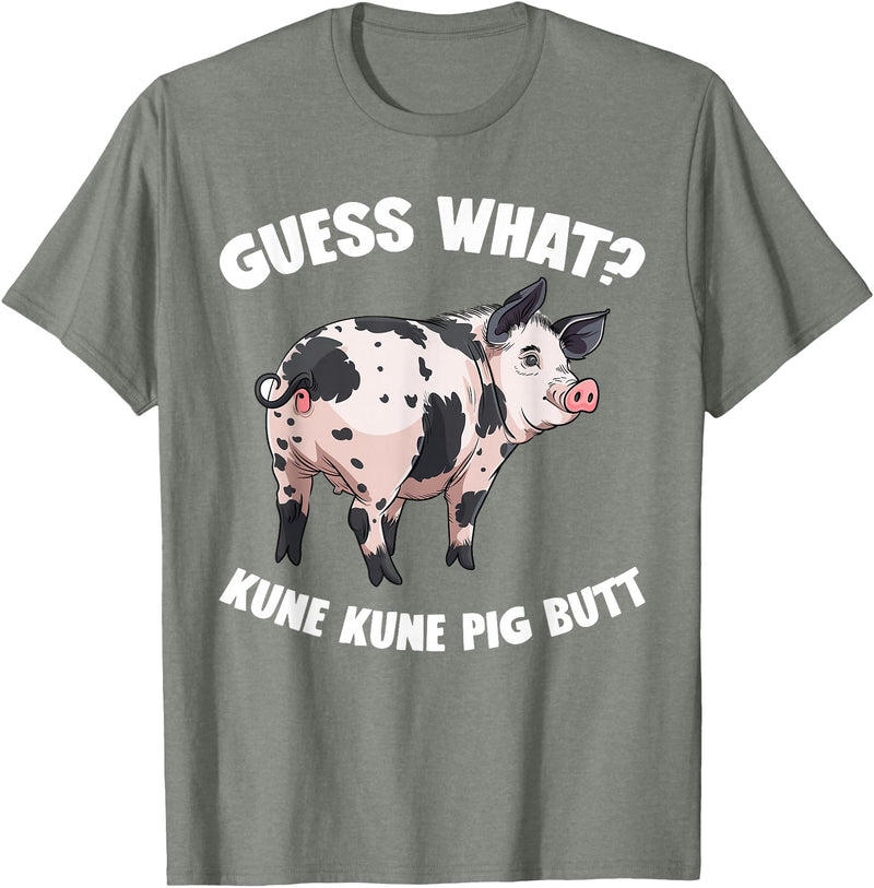 Kune Kune Pig Accessories & KuneKune Clothes Kune Kune Pig Breeder Plush Stuffed Animal Kunekune Pig T-Shirt - Olive Heather