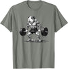 Strong Guinea Pig Lifting Fitness Workout Cool Muscular Guinea Pig Bodybuilder Fitness Power Gym T-Shirt - Olive Heather