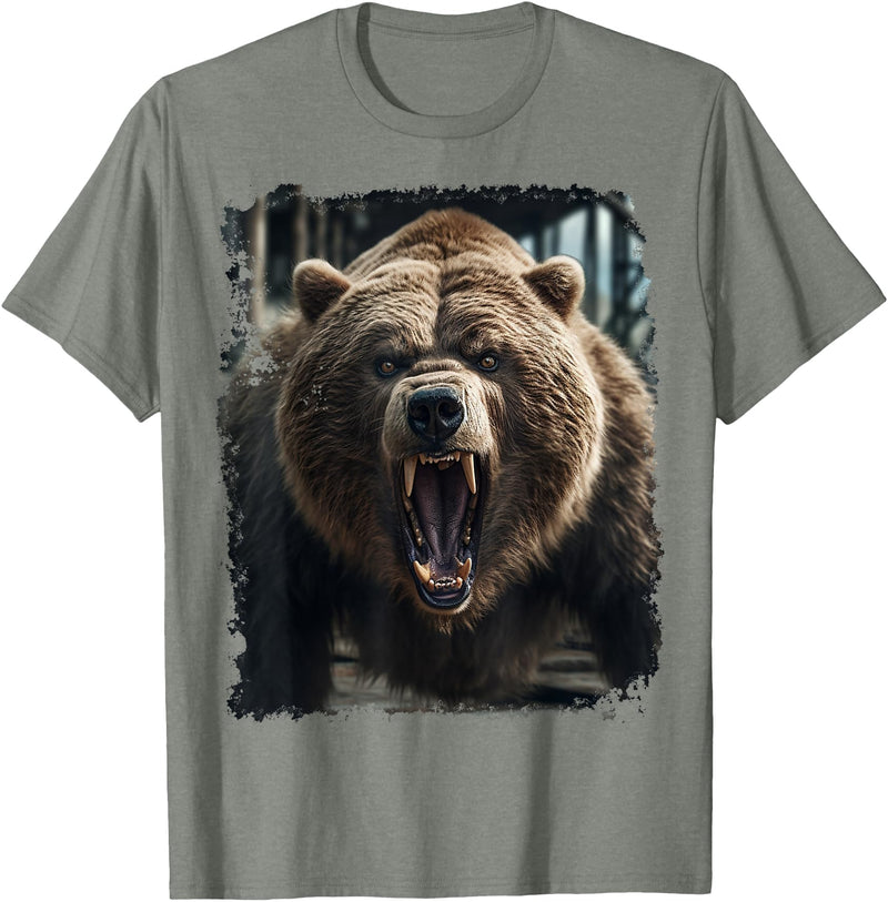Noah&Friends Vintage Bear T-Shirt - Olive Heather