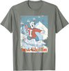 ICEE Bear Ice Boarding Just Chillin' T-Shirt - Olive Heather