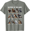 Bird Lover Hunters of the Wind Birds of Prey Falcon Owl Birding Raptors T-Shirt - Olive Heather