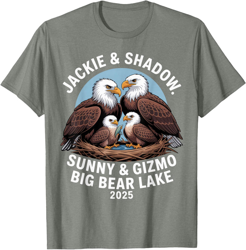 Nature Wildlife Art Prints Jackie & Shadow Sunny & Gizmo Big Bear Lake 2025 Eagle T-Shirt - Olive Heather