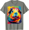 PopArt Pet Animal Prints A Guinea Pig T-Shirt - Olive Heather