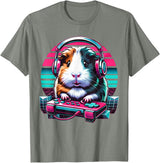 Guinea pig Rodent Game Lover Clothing Co. Guinea Pig Video Game Rodent Lover Animal Guinea Pigs Gamers T-Shirt - Olive Heather