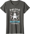 Hiking Lover Design Just A Girl Who Loves Polar Bears and Weightlifting T-Shirt - Asphalt Grey