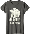 Polar Bear Family Art Creations Auntie Bear and Cub Polar Bear T-Shirt - Asphalt Grey