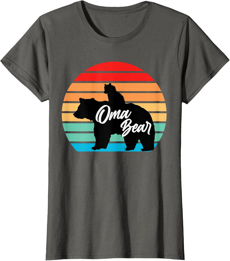 mother's day Gifts oma bear grandma bear T-Shirt - Asphalt Grey