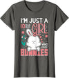 Im Just 10 Years Old Girl Who Loves Bunny Kids 10th Birthday T-Shirt in Asphalt Grey