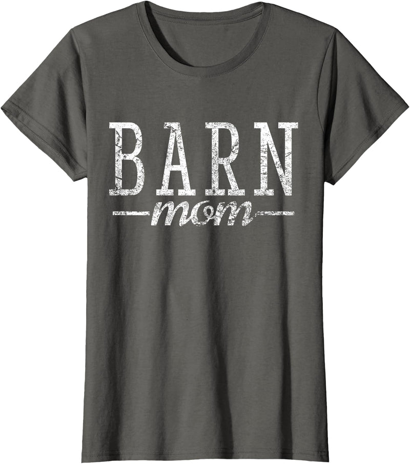 Funny Horse Lover Gift Riding Stable Barn Mom Horse Horses Retro T-Shirt - Asphalt Grey
