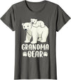 Polar Bear Family Art Creations Grandma Bear and Cub T-Shirt - Asphalt Grey