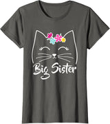 Best Cat Humor Tees & Gifts Big Sister Cute Kitty Cat Lover Pets T-Shirt