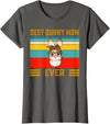 Best Bunny Mom Ever Leopard Print Rabbit Bandana T-Shirt in Asphalt Grey