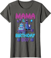Birthday Party Shirts For Men Women Kids Mama of Birthday Boy Llama Pinata Party Family Match Women T-Shirt - Asphalt Grey