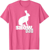 Show Dad Rabbit County Fair Livestock T-Shirt in Pink Heather
