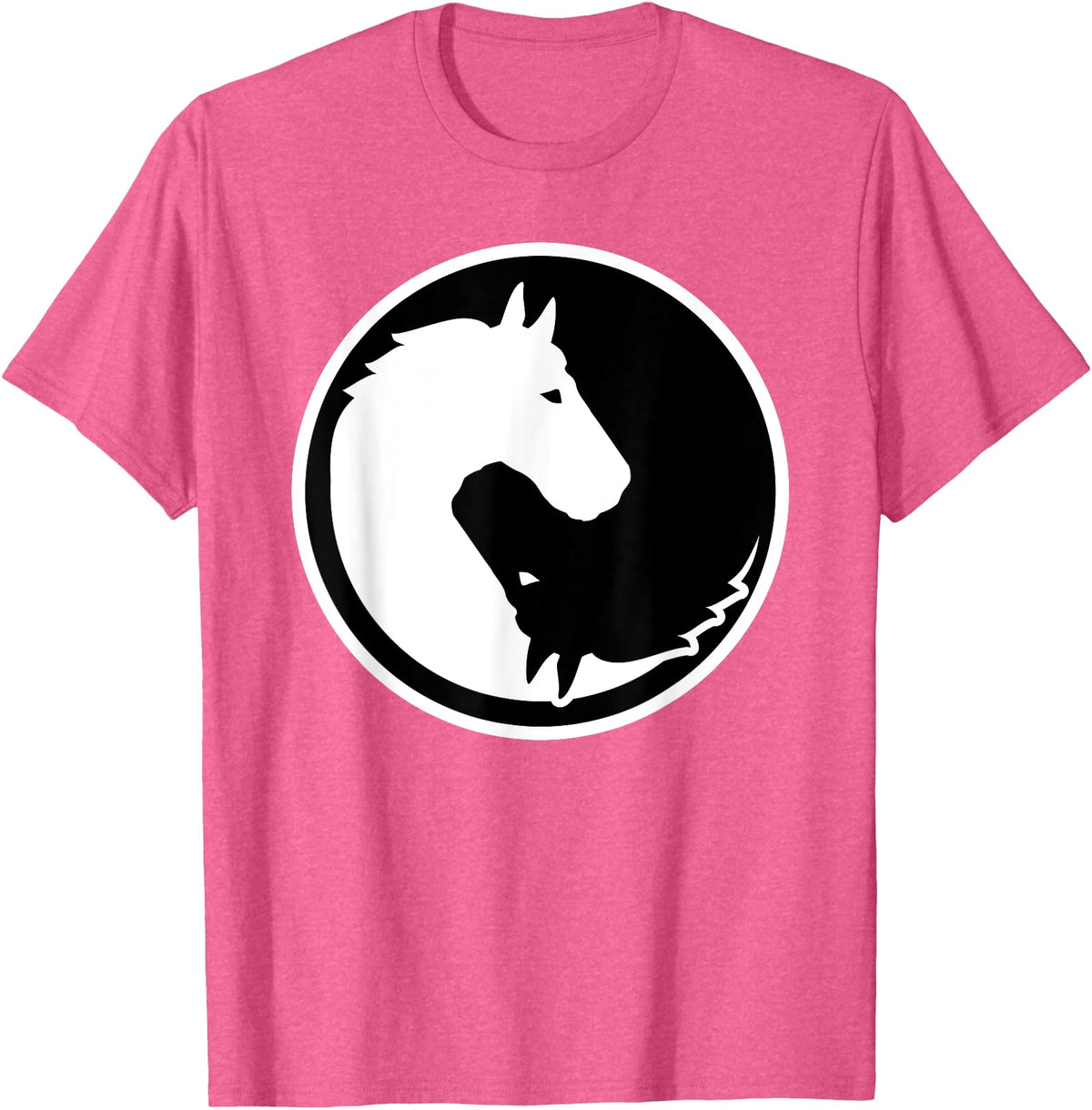 Horse gifts Horse yin and yang T-Shirt - Pink Heather