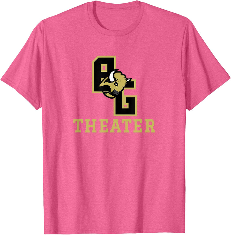 Buffalo Gap High School, Swoope, VA 24479 Buffalo Gap High School Bison Theater T-Shirt - Pink Heather