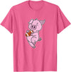 American Football USA animal Touchdown sport ball Pig plays American Football T-Shirt - Pink Heather