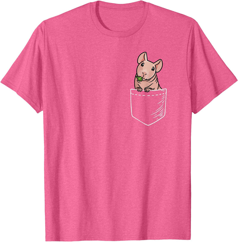 Boys Girls Skinny Pig Mom Gifts T Shirts & Hoodies Funny Kawaii Kids Pet Pocket Hairless Guinea Pig Lover T-Shirt - Pink Heather