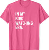 Bird Watching for Men Women Boys Girls by Jess in My Bird Watching Era - Birds Telescope Photography T-Shirt - Pink Heather