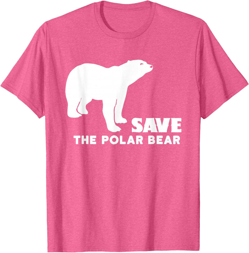 Polar Bear T Shirts Save The Polar Bear T Shirt T-Shirt - Pink Heather