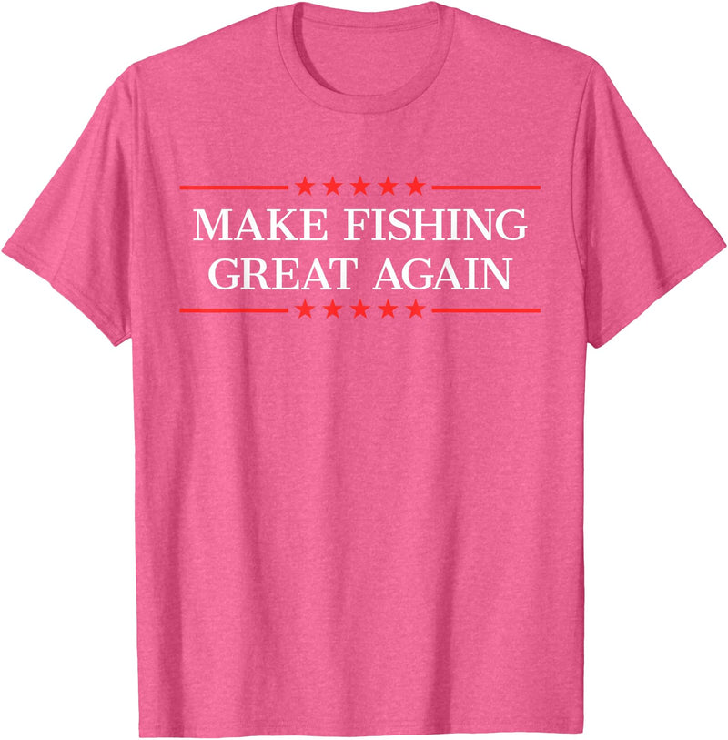 Make Fishing Great Again T-Shirt - Pink Heather