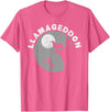 Funny Llama Tshirts for Farm Pet Animal Fans Funny Llamageddon T-Shirt for Llama Barnyard Lovers T-Shirt - Pink Heather