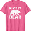 Rizz Meaning Tees Rizzly Bear T-Shirt - Pink Heather
