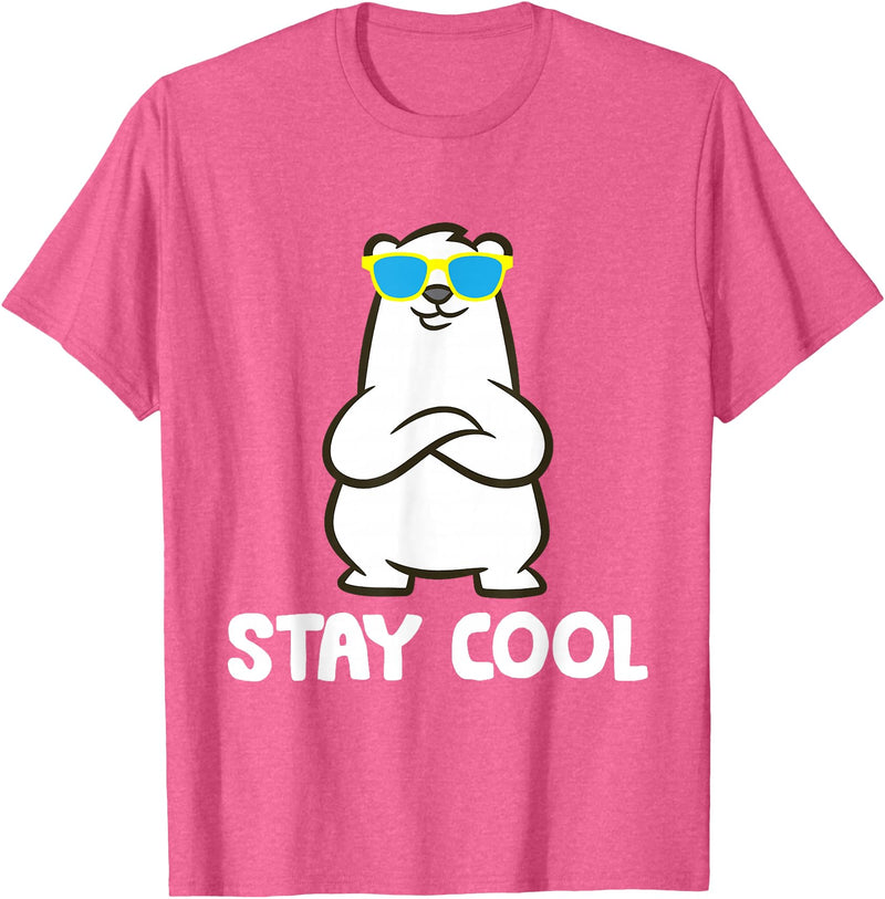 Cute Polar Bear Gifts And Tees Polar Bear Arctic - Stay Cool T-Shirt - Pink Heather