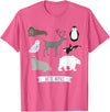 Novelty Arctic Animal Gifts Arctic Animals Gift Walrus Penguin Polar Bear Arctic Kids T-Shirt - Pink Heather