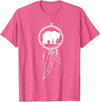 American Indian Shirts by CrushRetro Native American Dreamcatcher Bear Women Men Kids T-Shirt - Pink Heather