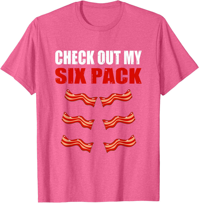 Check Out My Six Pack Bacon Gymer Bodybuilding Watch My Sixpack Funny Bacon Gymer Bodybuilding T-Shirt - Pink Heather