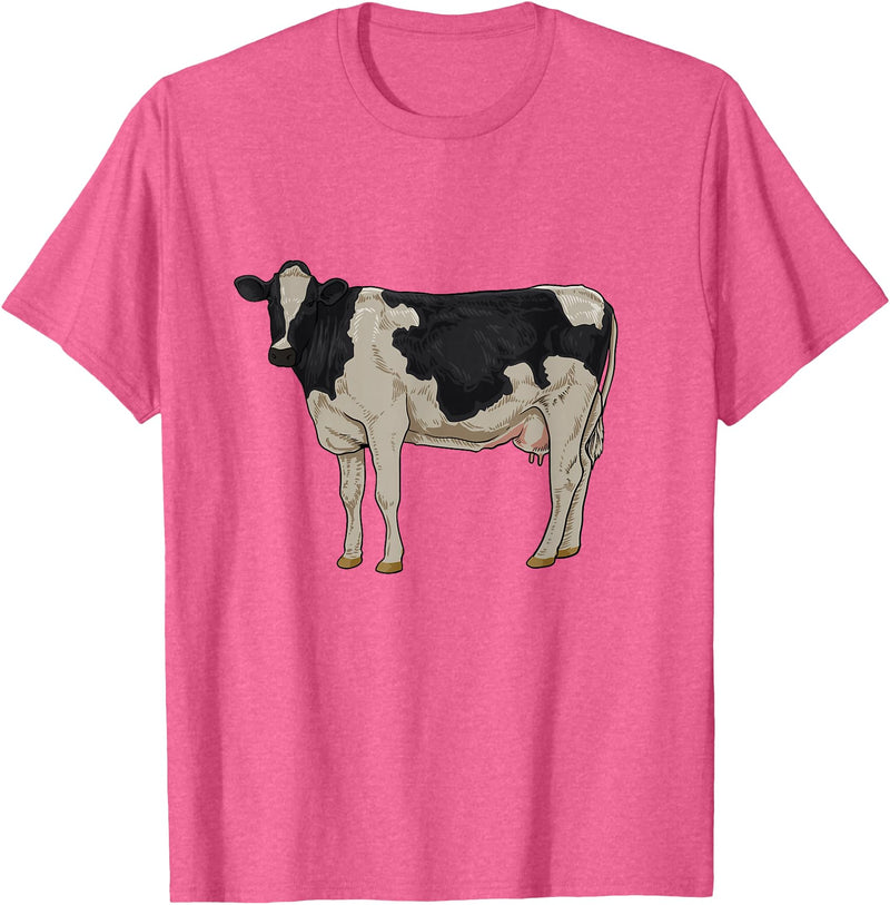Cows and cattle Drawing of a Holstein cattle T-Shirt - Pink Heather