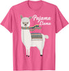 Llama Pajamas GA Cute Pajama Llama Bed Time T-Shirt Llama Pajama T-Shirt - Pink Heather