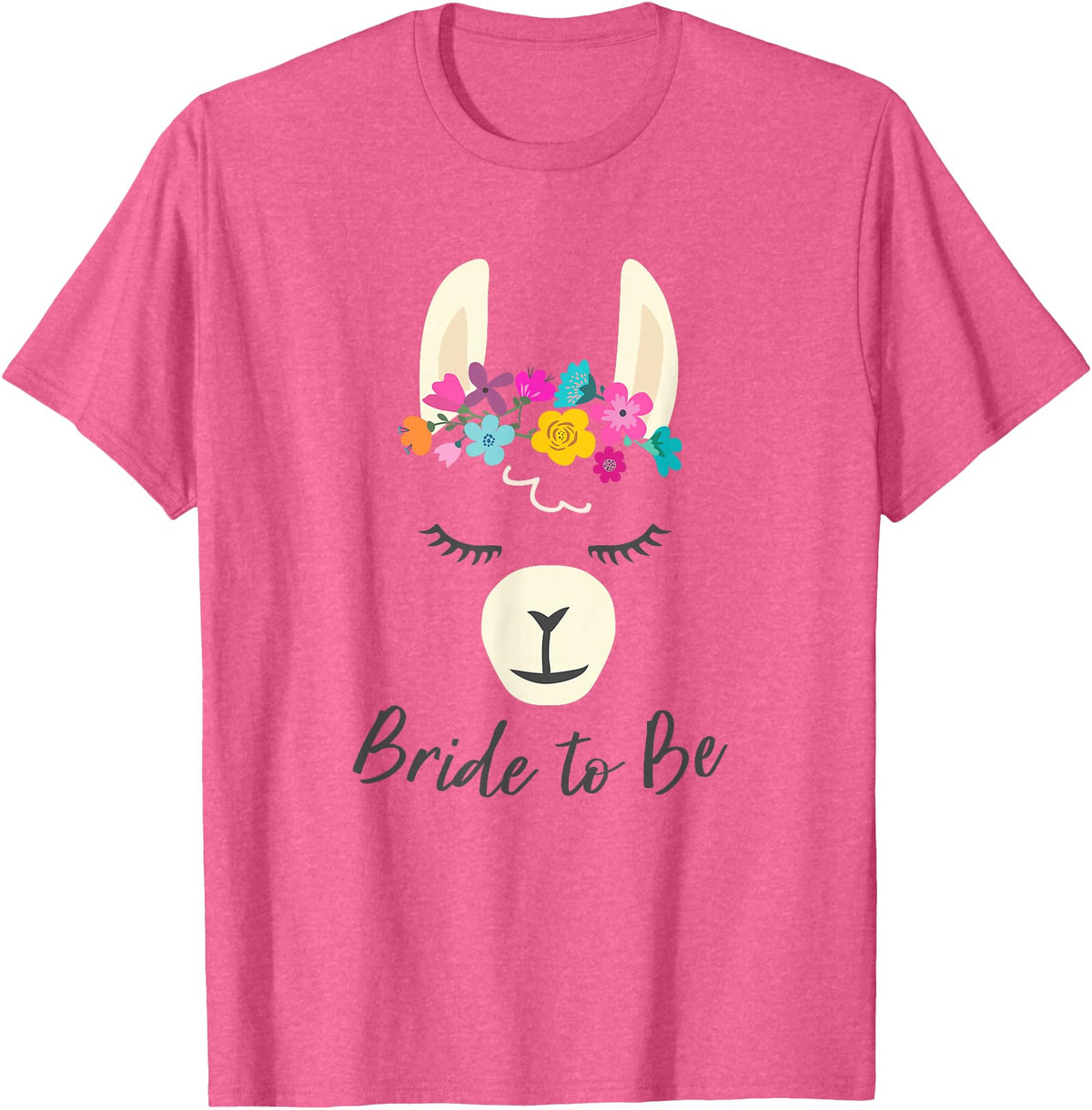 Gym is Bae Llama Bride to Be Wedding Bridal Shower Alpaca T-Shirt - Pink Heather
