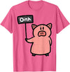 Pig Lover Shirts For Men Women Kids Pig Oink Sign Funny Hog Swine Farm Animal Men Women Kids T-Shirt - Pink Heather