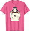 Wild Harmony Friends Co Polar Bear Penguin Friendship Cute Best Friends T-Shirt - Pink Heather