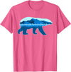 Save the Polar Bear Lovers Designs Polar Bear Print Landscape - Save the Polar Bear T-Shirt - Pink Heather
