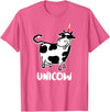 Cool Cow Lover Shirts & Funny Dairy Farmer Gifts Unicow. Cute Dairy Cow Farmer Shirt Funny Cow Lover Gift T-Shirt - Pink