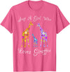 Cartba Giraffe Co. Giraffe Lover Cute T-Shirt - Pink Heather