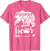Women Floral Mama Bear TShirt Mama Bear Mom Women Floral Mama Bear Mom Bear Mommy Bear Floral Mama Bear T-Shirt - Pink Heather