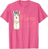 ADVENTURE ALPACA LLAMAS Designs MAMA LLAMA Funny Mother Lamas Meme T-Shirt - Pink Heather