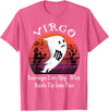 Ghost Zodiac Horoscope Virgo Halloween Costume Retro Ghost Zodiac Sign Virgo Funny Halloween Costume T-Shirt - Pink Heather