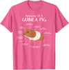 Guinea Pig Lover Cavy Owner Accessories Clothes Anatomy Of A Guinea Pig Cavy Lover Owner Stuff Piggy Peeg T-Shirt - Pink Heather