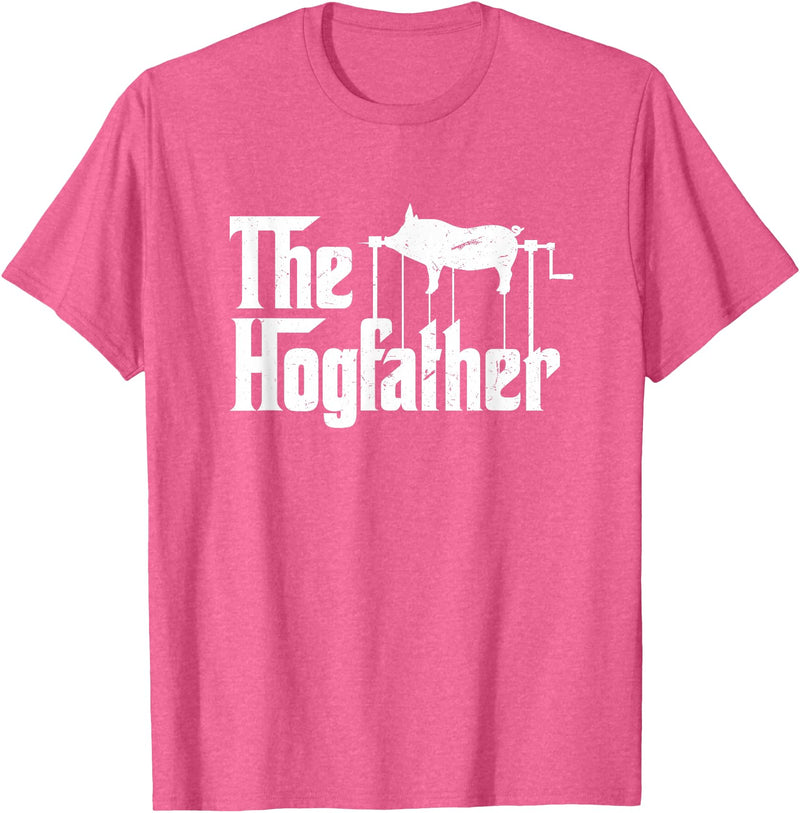 Backyard Pig Barbecue Shirts and Gifts The Hogfather Barbecue Chef Funny BBQ Grill Master T-Shirt - Pink Heather
