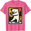 Utschki Bratschki Ice Bear Ice Skating Cartoon Graphic T-Shirt - Pink Heather